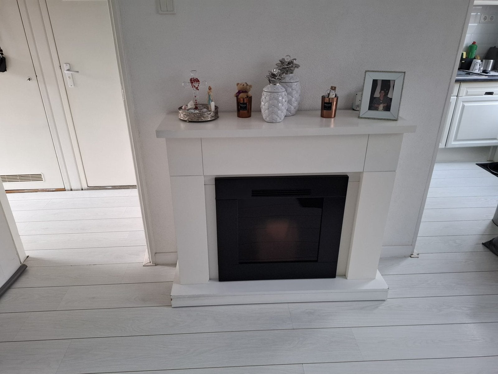 Schouw met haard, Ophalen, Zo goed als nieuw, Vrijstaande haard, Elektrische haard