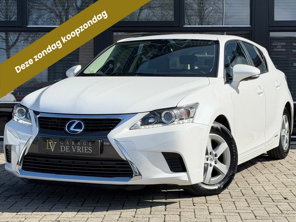 Lexus CT 200h Luxury Line Parelmoerwit Orig NL NAP Garantie, Auto's, Lexus, 136 pk, Gebruikt, Zwart, 4 cilinders