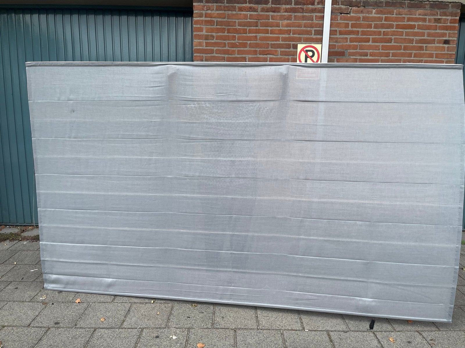 Grijs vouwgordijn - 290x170, Huis en Inrichting, Ophalen, 170 cm, Vouwgordijn, 290 cm