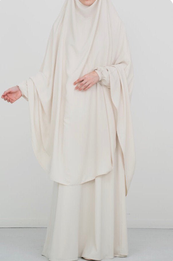 Jilbab jilbaab 2 delig 1 maat By-Rofayda, Ophalen of Verzenden, Gedragen, Maat 38/40 (M), Onder de knie