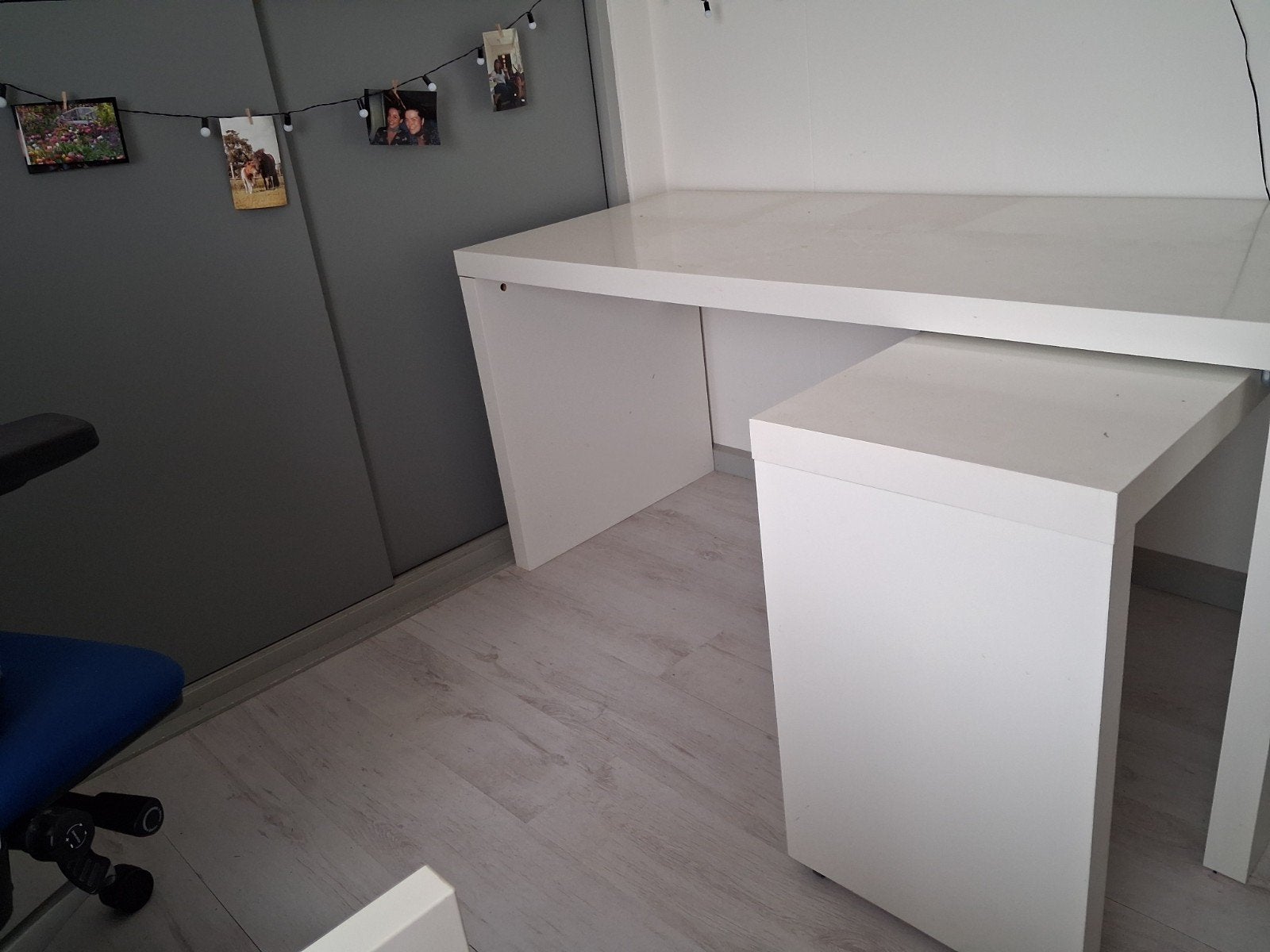 Ikea bureau Malm buro wit, Huis en Inrichting, Ophalen, Gebruikt, IKEA, Wit