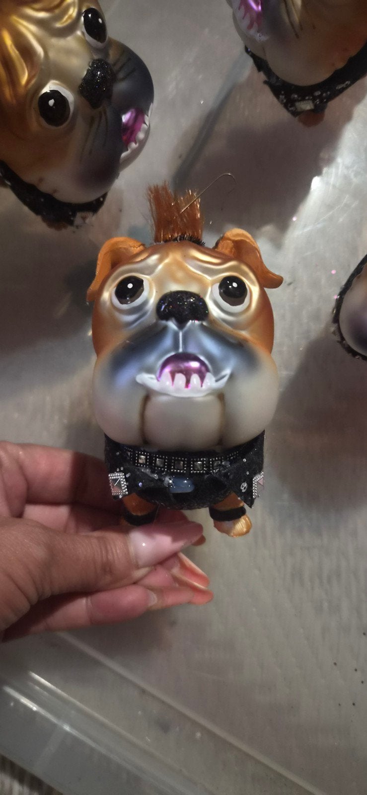 kerstornament bulldog kerstbal hond, Diversen, Ophalen, Zo goed als nieuw
