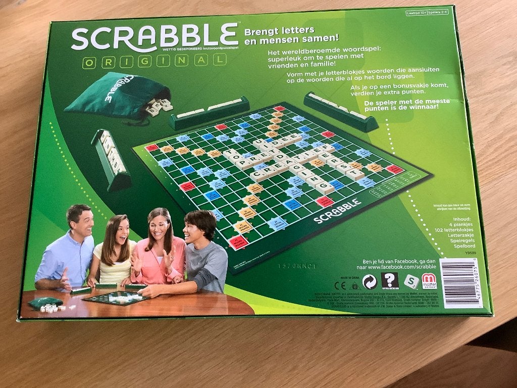 Scrabble, Drie of vier spelers, Ophalen, Nieuw, Mattel