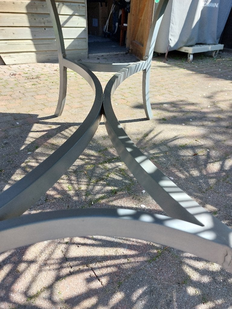 Tuintafel met granieten blad, Tuin en Terras, Tuintafels, Ophalen, Gebruikt, Rechthoekig, Metaal