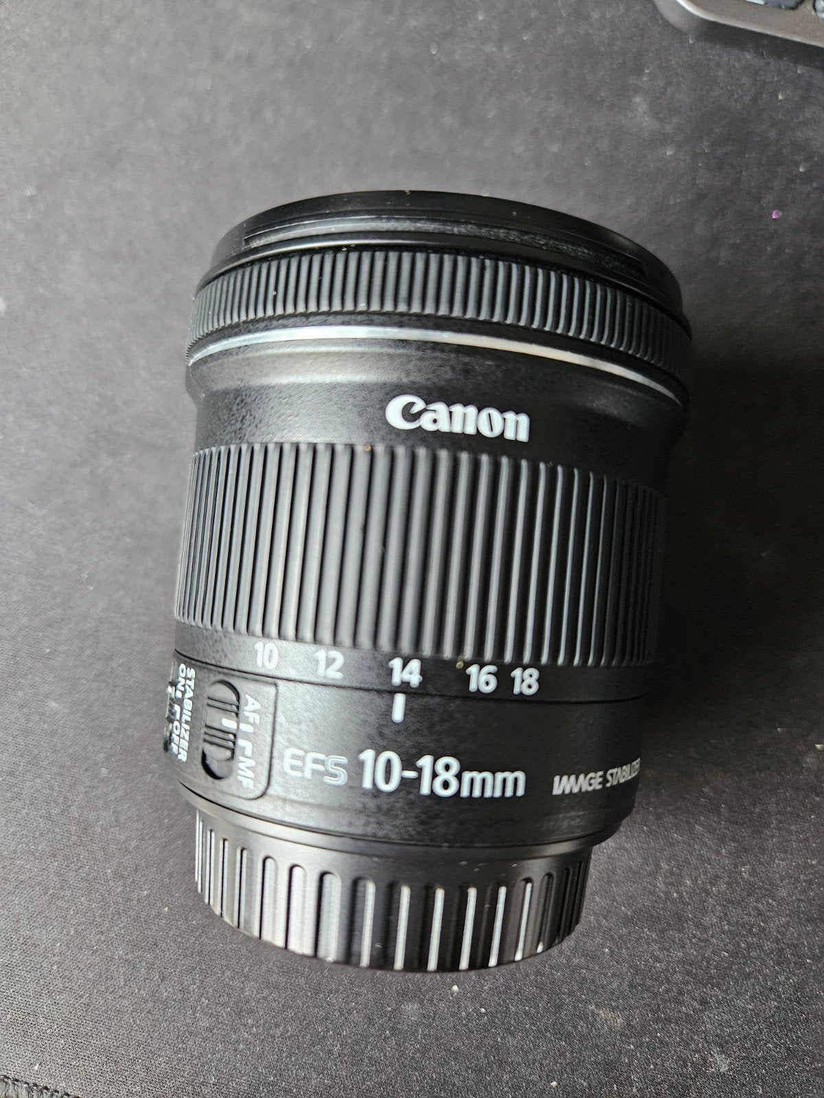 Canon EF-S 10-18mm f/4.5-5.6 IS STM Groothoeklens, Audio, Tv en Foto, Beeldstabilisatie, Canon, Zo goed als nieuw, Canon EF-S