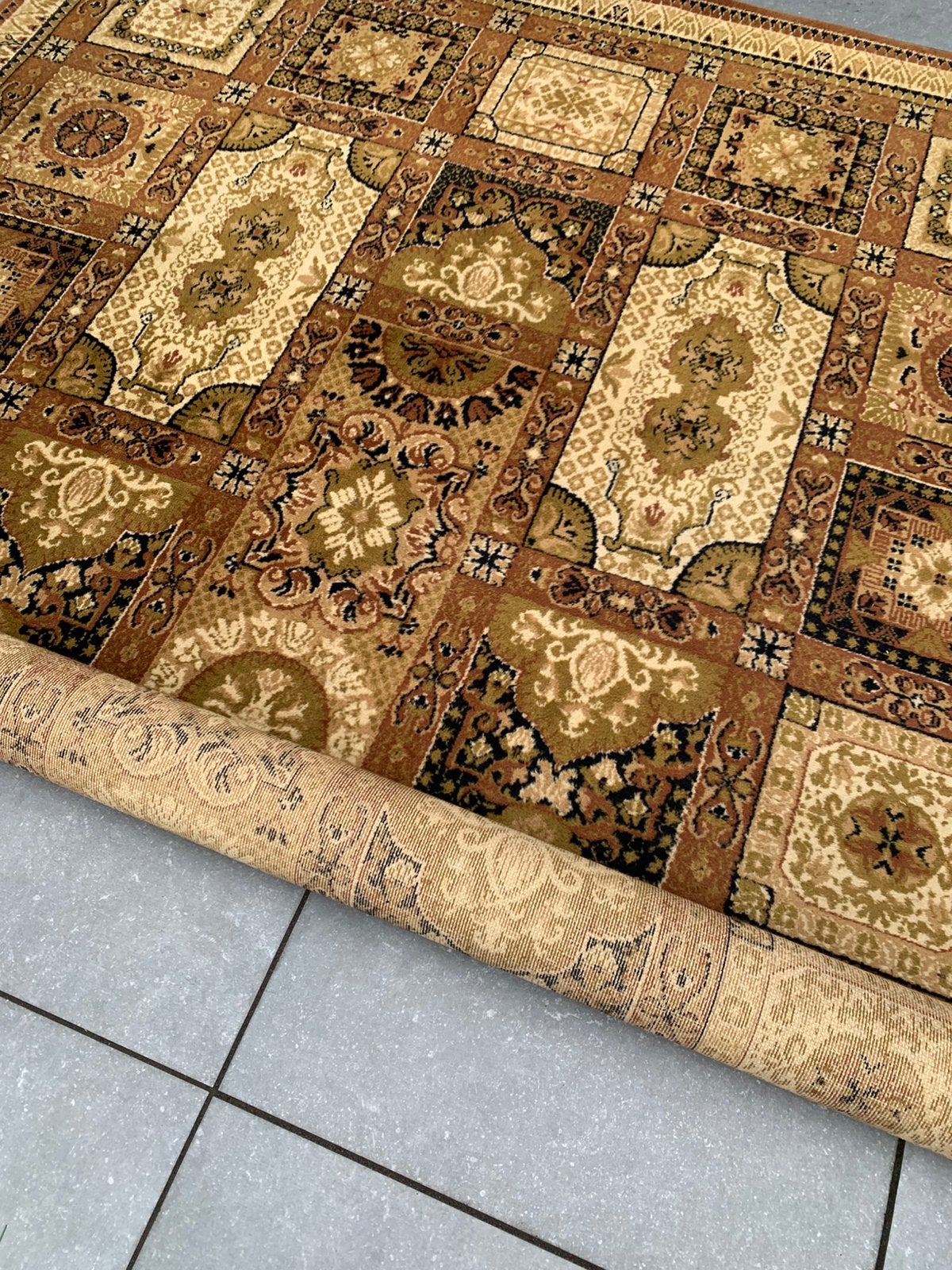 Prachtig Sfeervol Vintage Vloerkleed Zuiver Scheerwol., Ophalen, Bruin, Zo goed als nieuw, 200 cm of meer