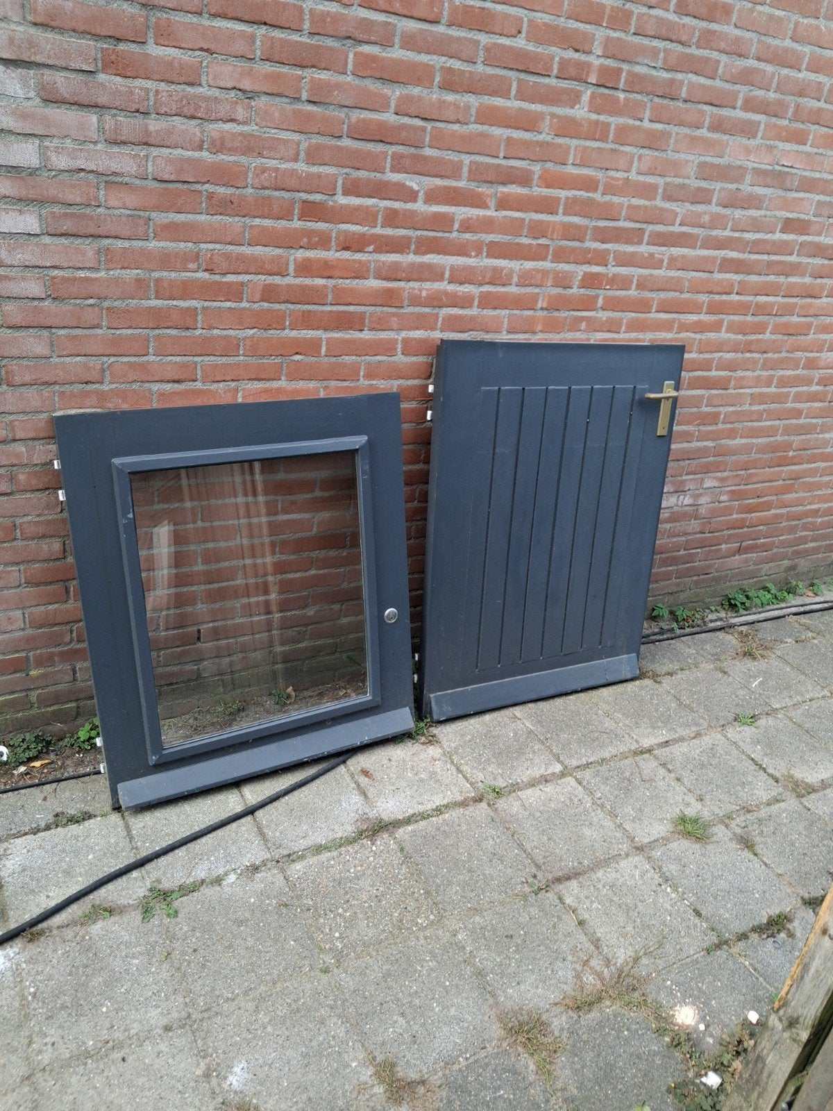 87.5 x211.5 deur in twee delen paardedeur dubbelglas, Ophalen, 80 tot 100 cm, Buitendeur, 200 tot 215 cm