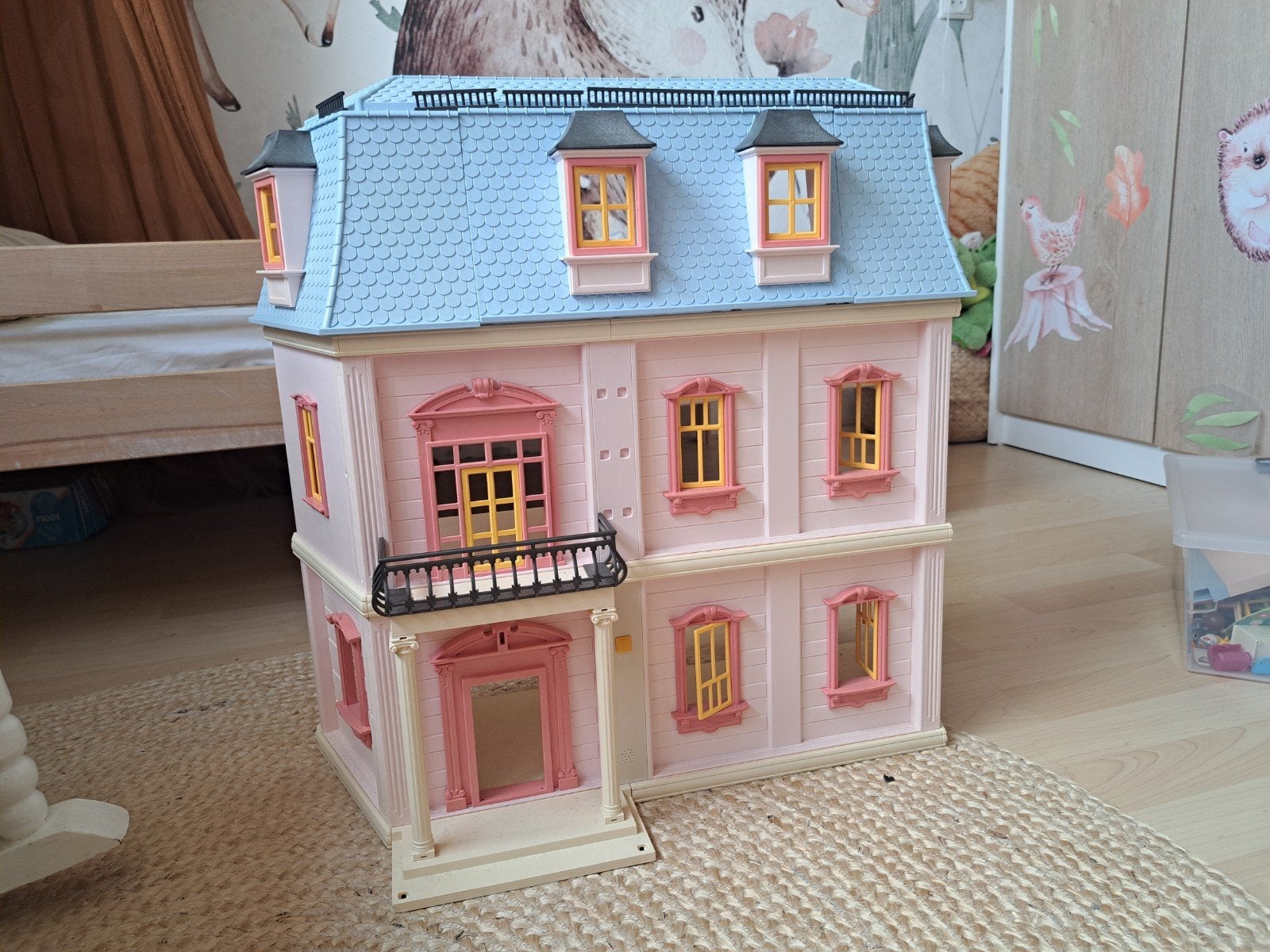 Playmobil Poppenhuis - Klassiek Roze met Blauw Dak, Ophalen, Gebruikt, Poppenhuis