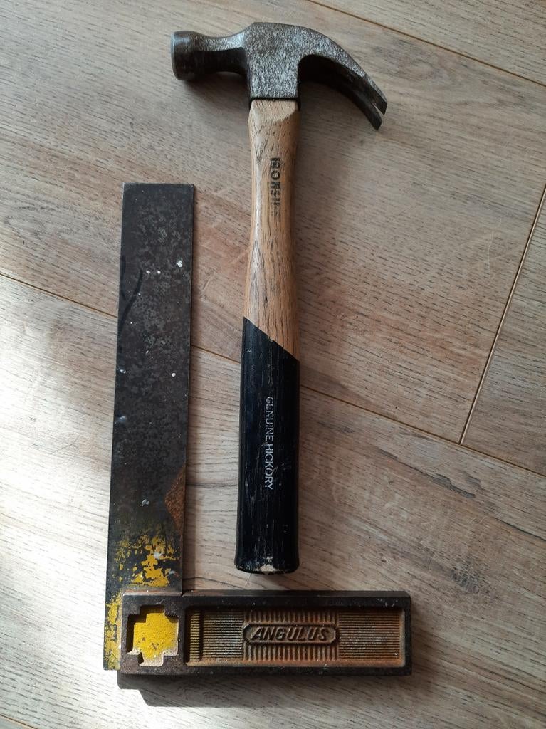 Winkelhaak 30cm en klauwhamer, Ophalen