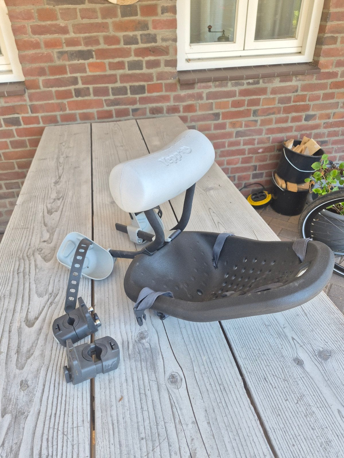 kinderfietsstoeltje voor., Ophalen, Gebruikt