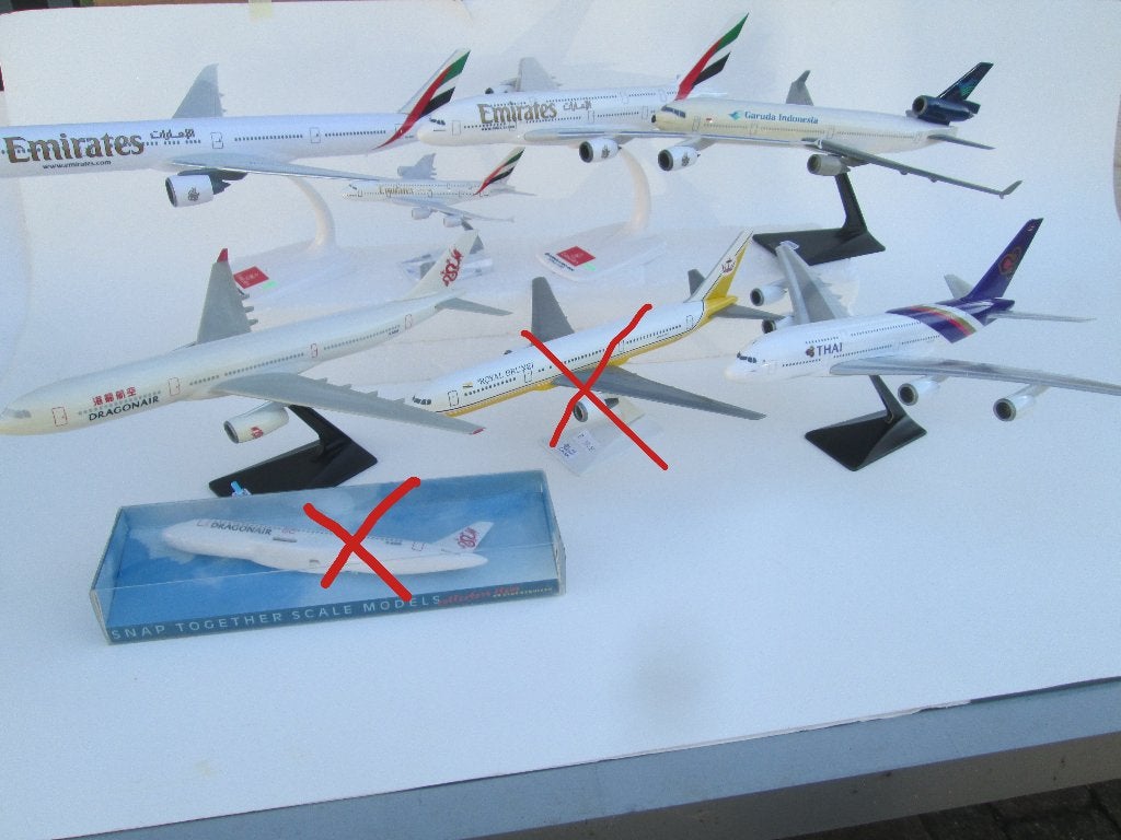 Airbus / Boeing 767 /747 /777-300ER /A380-800 /A330 /MD-11, Ophalen of Verzenden, Zo goed als nieuw, Schaalmodel