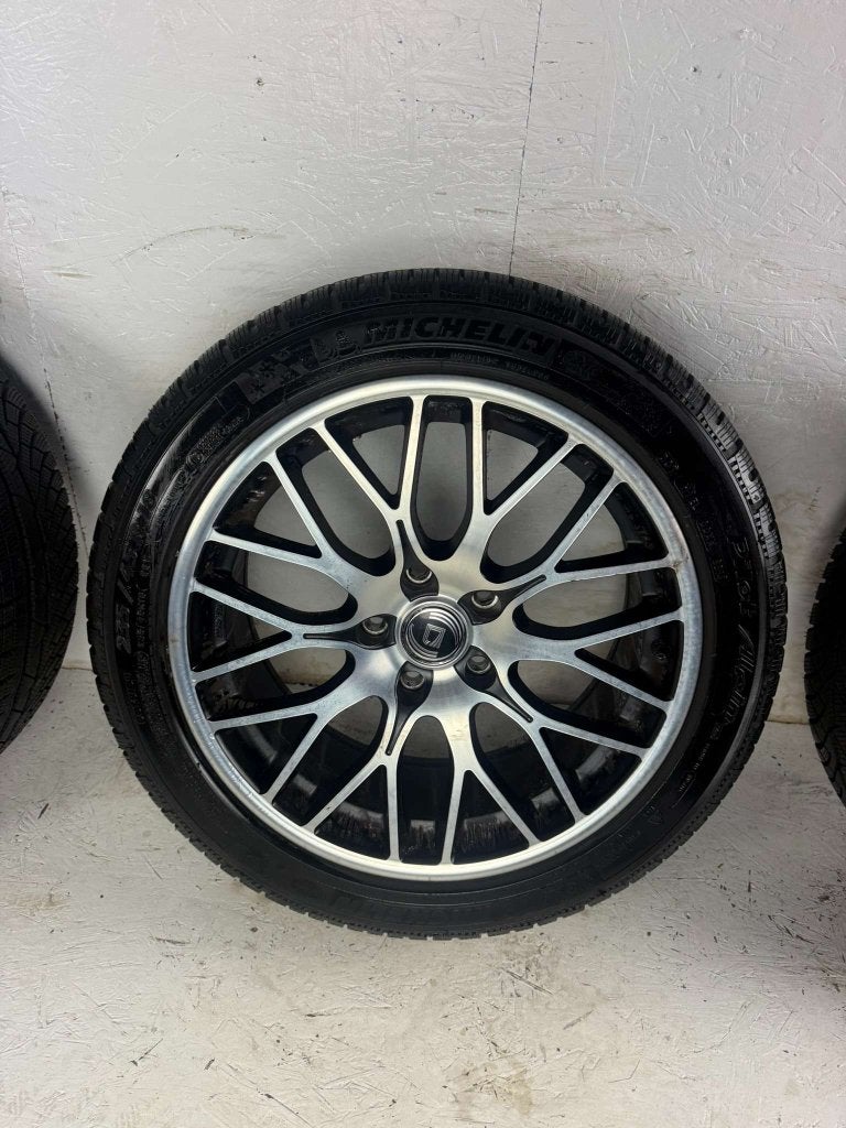 BMW 3 serie e46 e90 velgen 18" 5x120 winterset 8mm Michelin, Niet ingevuld, 18 inch, Gebruikt, Banden en Velgen