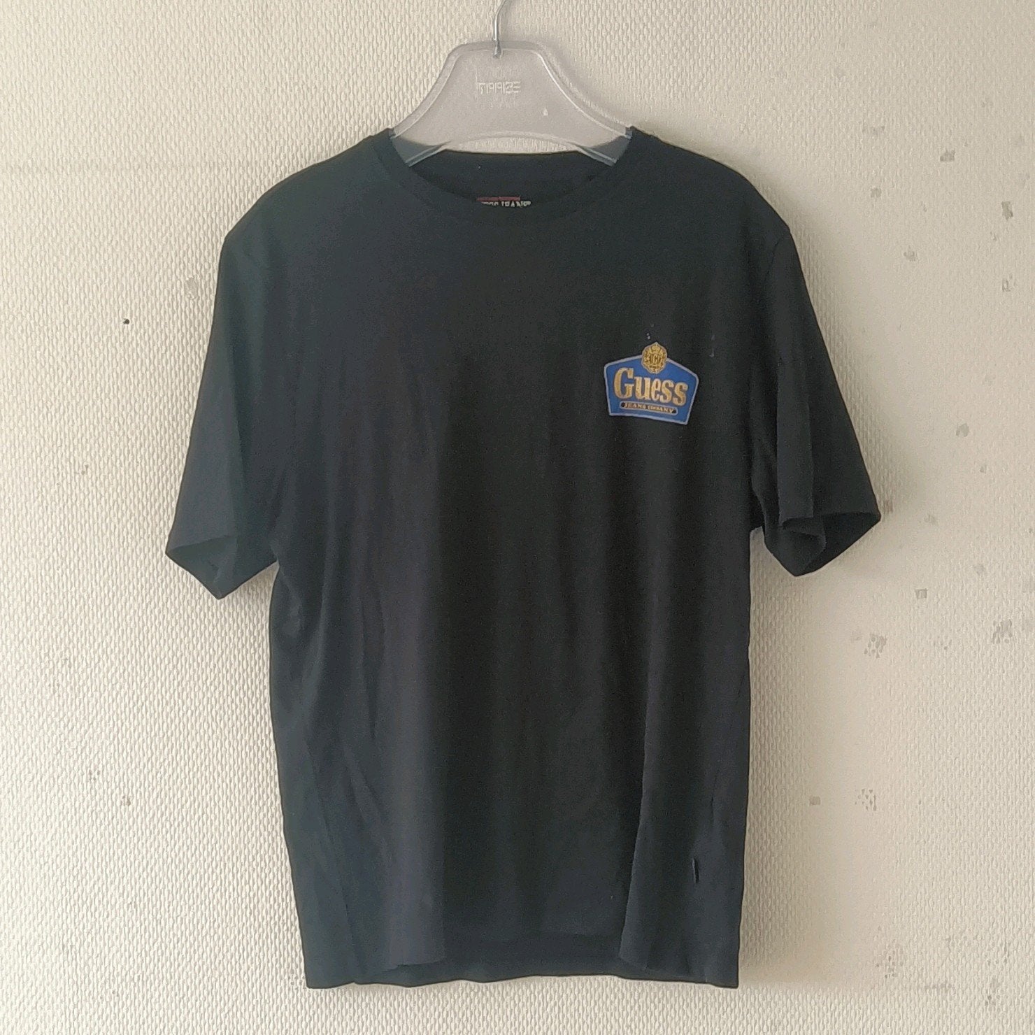 guess jeans shirt maat M, Maat 48/50 (M), Zwart, Ophalen of Verzenden, Zo goed als nieuw