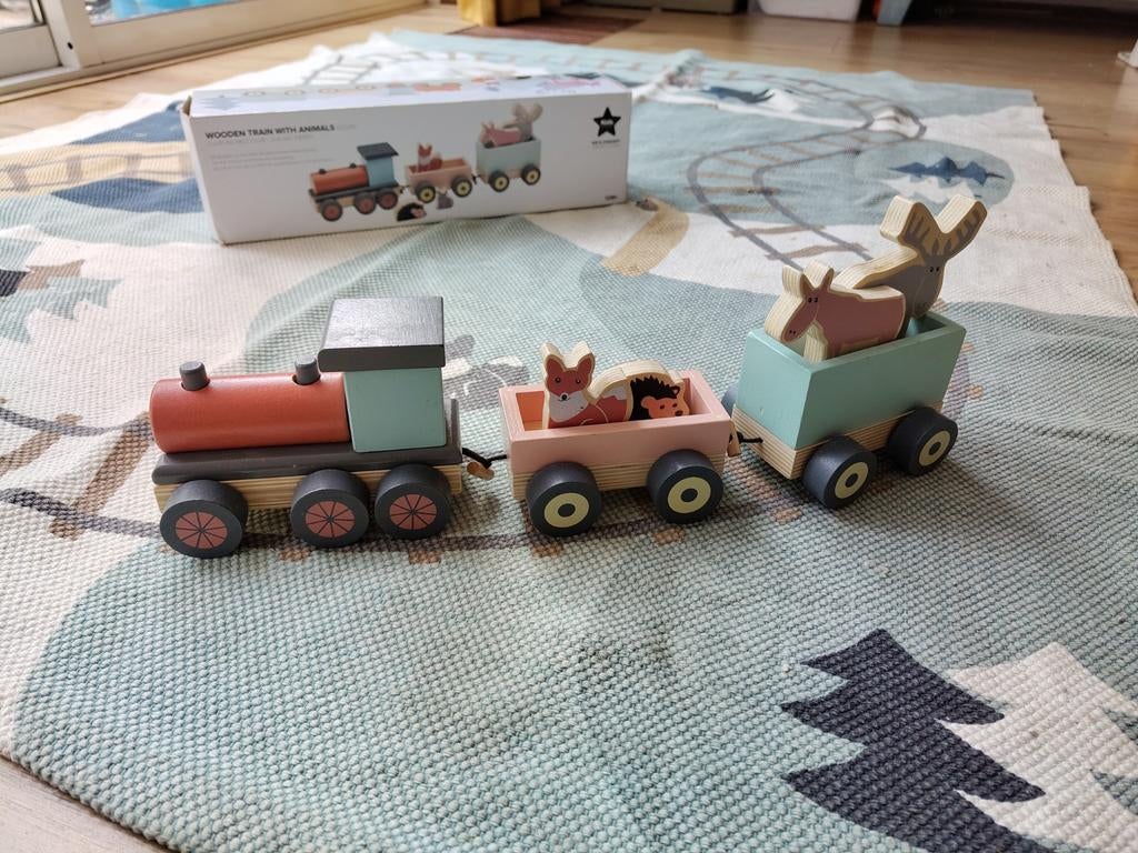 Kid's concept vloerkleed/speelkleed met trein, Ophalen, Zo goed als nieuw
