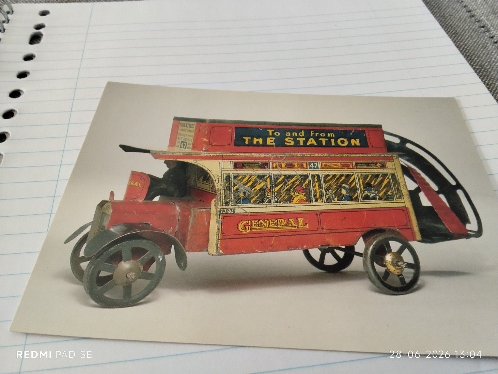 Ansichtkaart blikken speelgoed bus Minerva Series ca. 1926, Ophalen of Verzenden