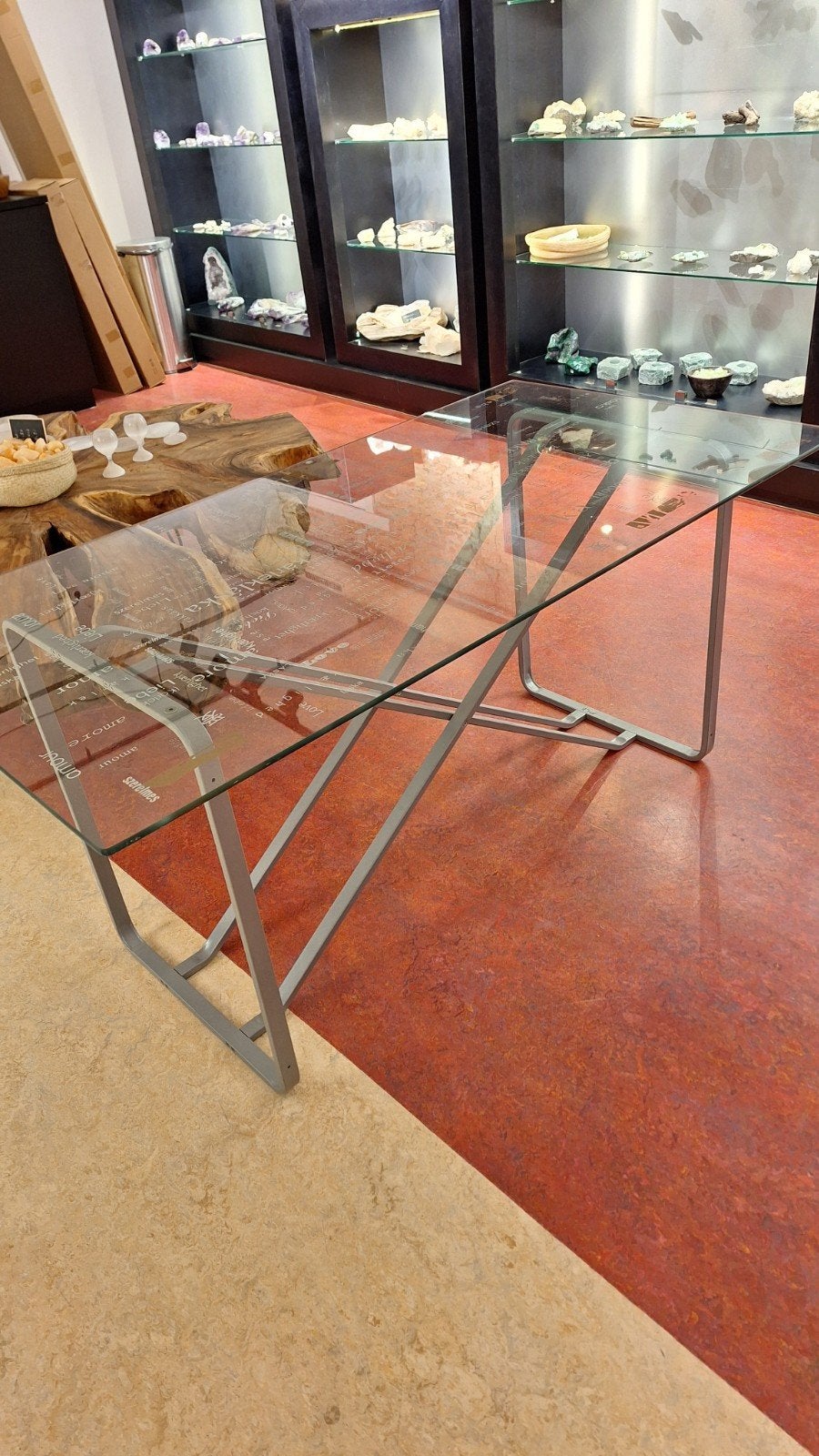 Gratis glazen tafel, Ophalen of Verzenden, Rechthoekig, 50 tot 100 cm