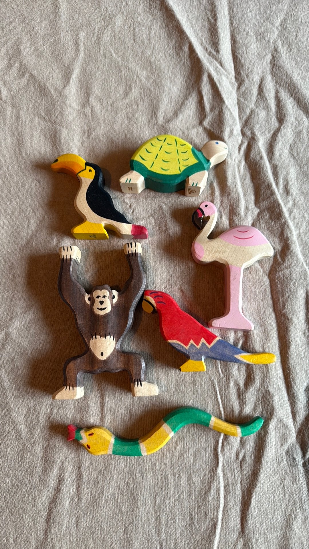 Holztiger Jungle dieren, Kinderen en Baby's, Speelgoed | Houten speelgoed, Ophalen of Verzenden, Gebruikt