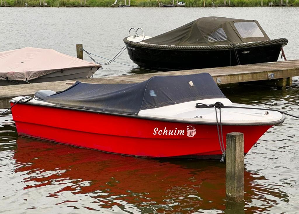 4-persoons boot met 6 pk motor en trailer, Watersport en Boten, Motorboten en Motorjachten, Gebruikt, Trailer, Ophalen