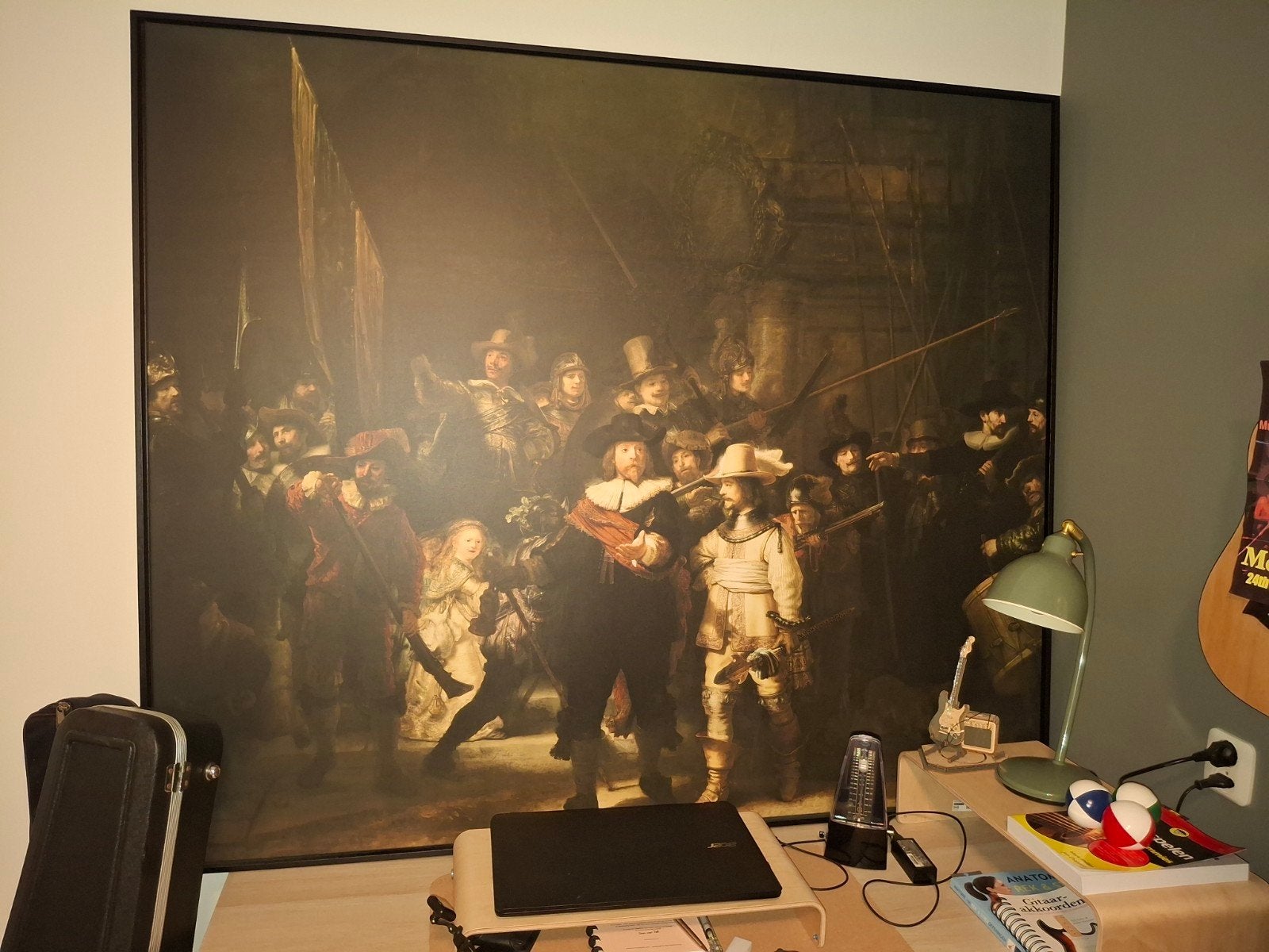 De Nachtwacht op canvas. Groot., Ophalen