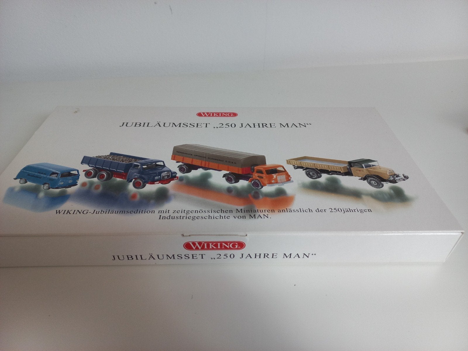 Te koop NIEUWE ONGEBRUIKTE MAN 250 jaar jubileum set Wiking,, Hobby en Vrije tijd, Ophalen, Nieuw, Bus of Vrachtwagen, Wiking