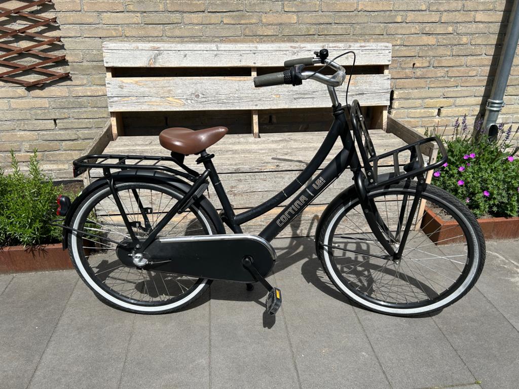 Cortina U4 Transportfiets - 24 inch, Fietsen en Brommers, Fietsen | Dames | Damesfietsen, Terugtraprem, Gebruikt, Versnellingen