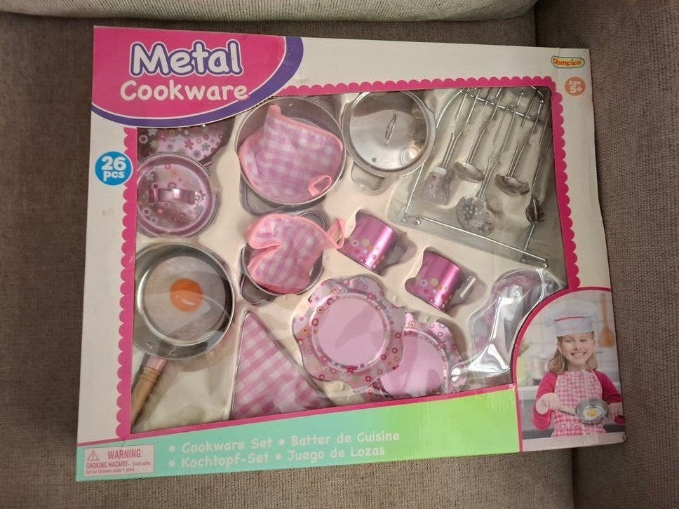 26-delige Metalen Speelgoed Keukenset voor Kinderen, Ophalen of Verzenden, Nieuw, Jongen of Meisje