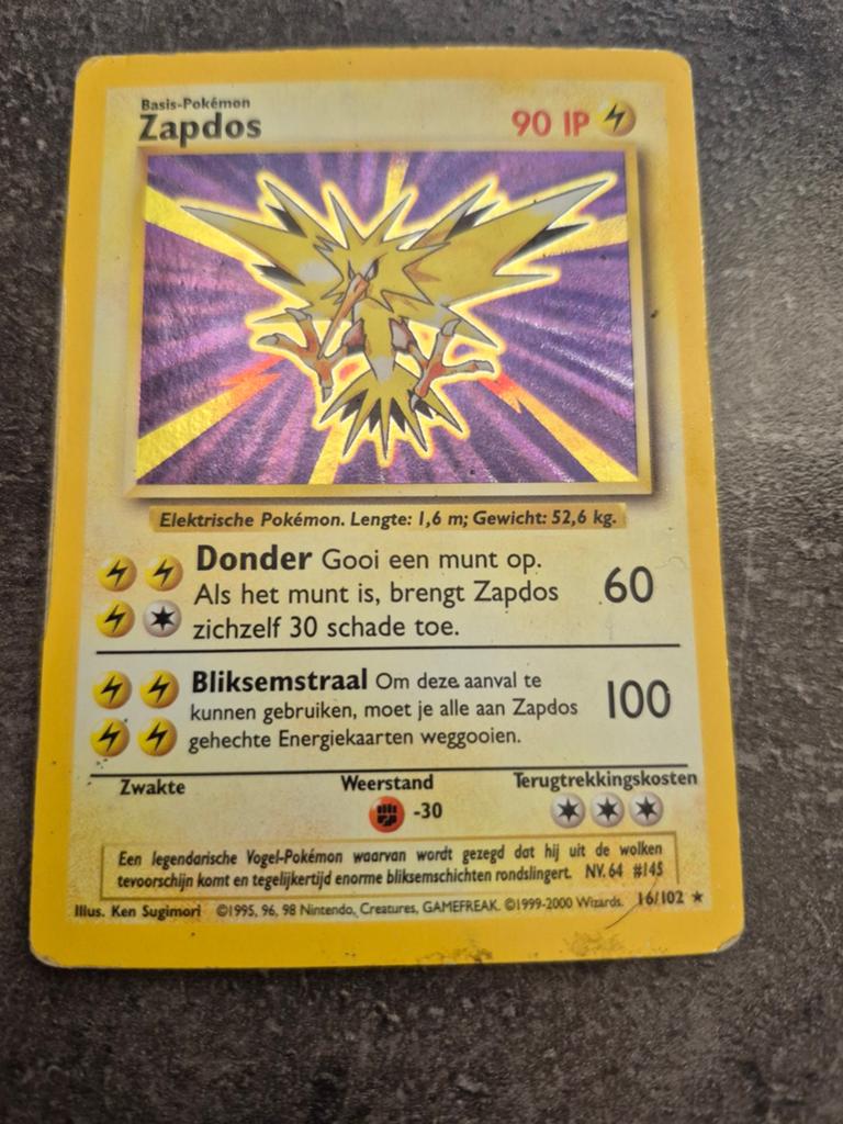 Zapdos 16/102, Ophalen of Verzenden, Gebruikt, Losse kaart