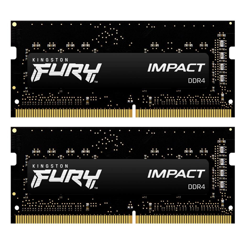 Kingston Fury Impact 2x 32Gb ddr4 sodimm 2666 MHz, 32 GB, DDR4, Ophalen of Verzenden, Laptop