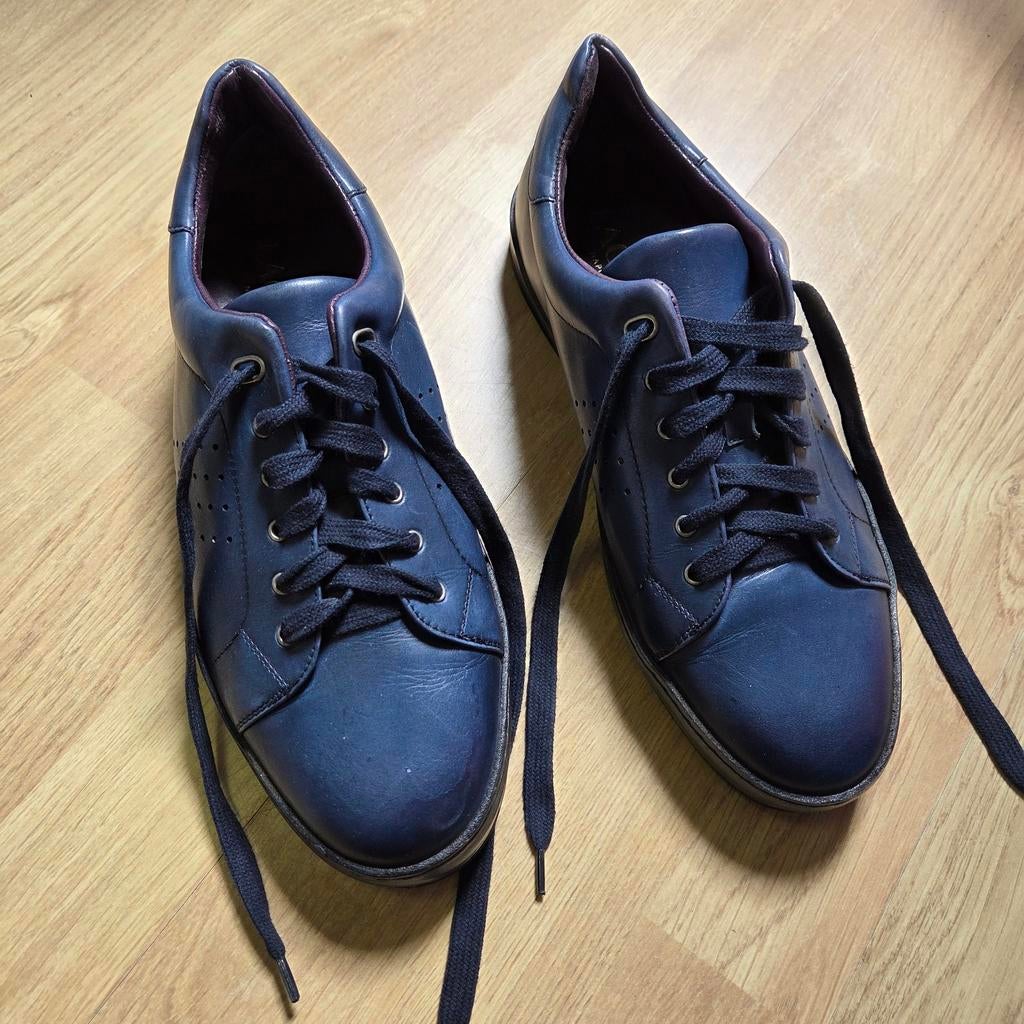 Nieuwe Laccio Napoli leren sneakers., Kleding | Heren, Schoenen, Blauw, Laccio Napoli, Nieuw, Ophalen of Verzenden