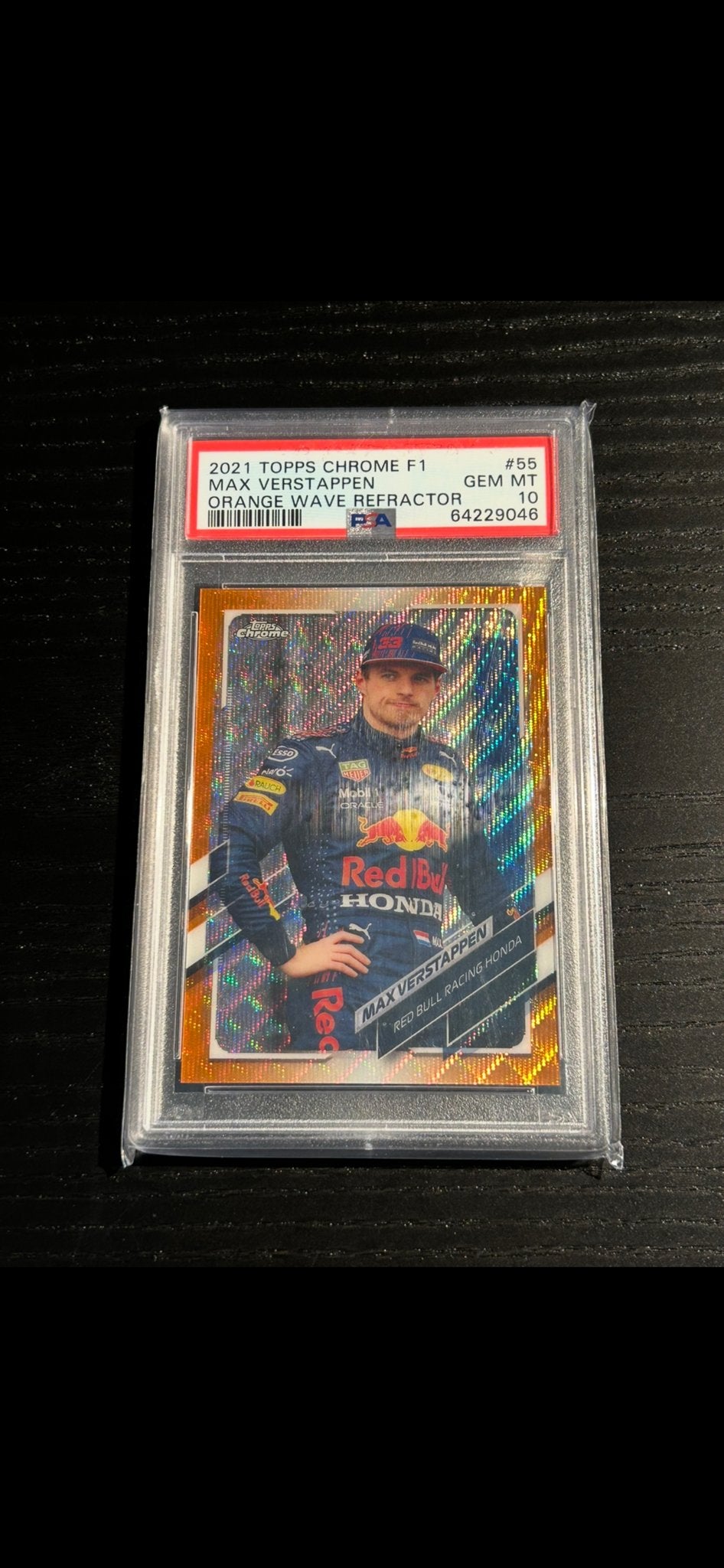 2021 Topps Chrome F1 Max Verstappen Orange Wave Refractor PS, Ophalen of Verzenden, Nieuw, Plaatje