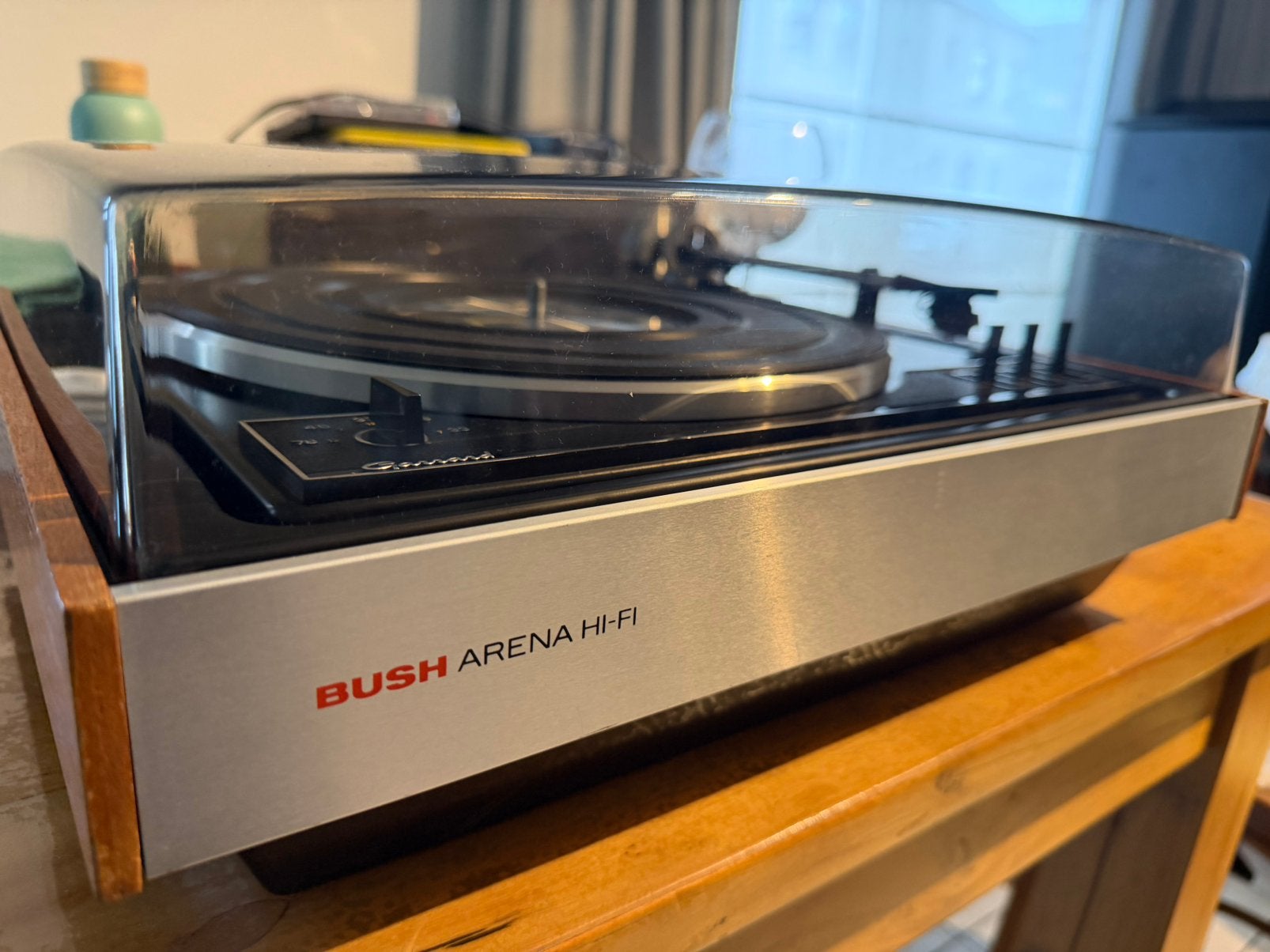 Vintage Garrard AP76 platenspeler – Bush Arena Hi-Fi 70’, Ophalen of Verzenden, Zo goed als nieuw, Overige merken