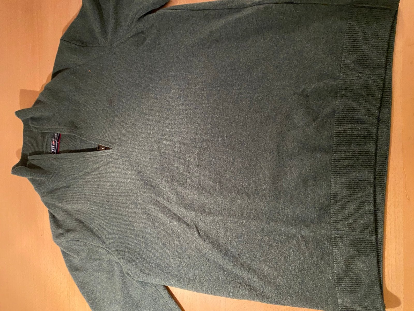 Riverwoods Groene Wollen Quarter Zip Trui Maat L (valt klein, Kleding | Heren, Verzenden, Zo goed als nieuw, Maat 48/50 (M), Groen