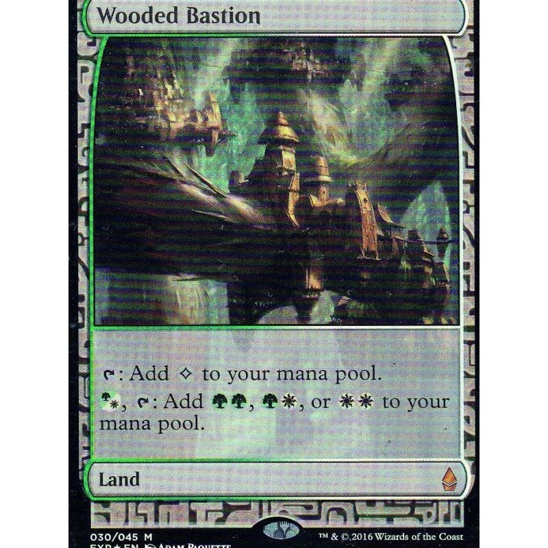 Magic: The Gathering Wooded Bastion Foil, Ophalen of Verzenden, Nieuw, Foil