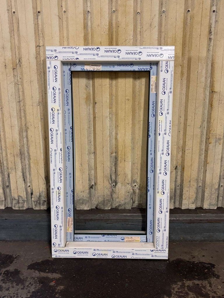 kunststof kozijn alku creme houtnerf 733x1295, Niet ingevuld, Kunststof, Minder dan 75 cm, Raamkozijn