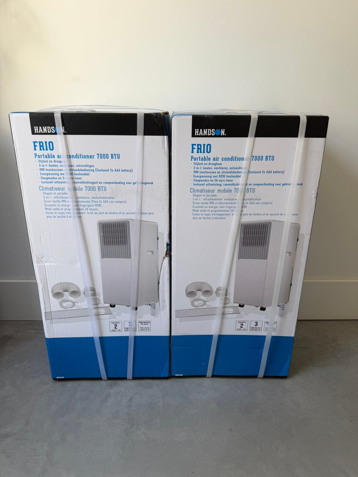Handson Frio Draagbare Airco 7000 BTU - Nieuw in doos, Witgoed en Apparatuur, Airco's, Handson, Nieuw, 3 snelheden of meer, Ophalen of Verzenden