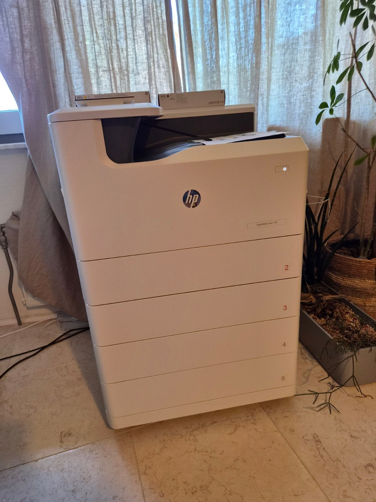 HP Printer A3 PageWide Color 755 met 5 lades, Ophalen