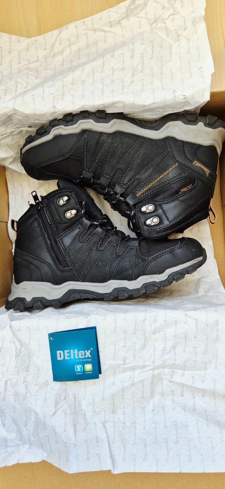 Landrover Waterproof DELTEX Wandelschoenen Maat 41 Zwart, Ophalen of Verzenden, Zo goed als nieuw, Schoenen