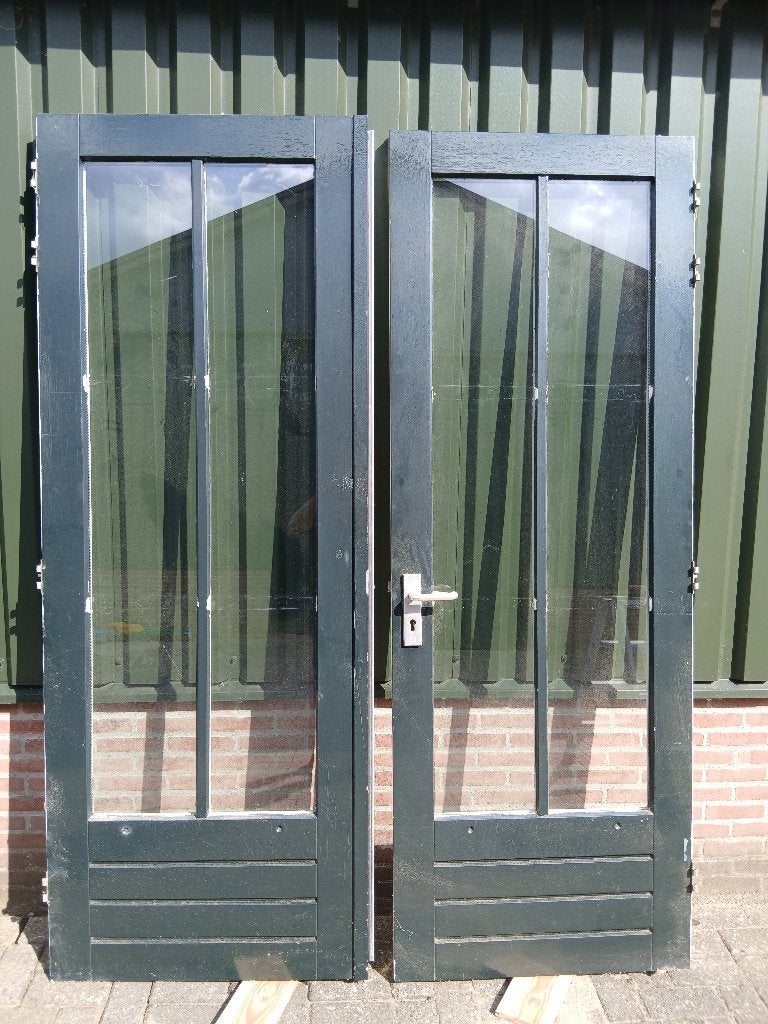 openslaande deuren hardhout, Ophalen, Gebruikt, Deurkozijn, 150 tot 225 cm