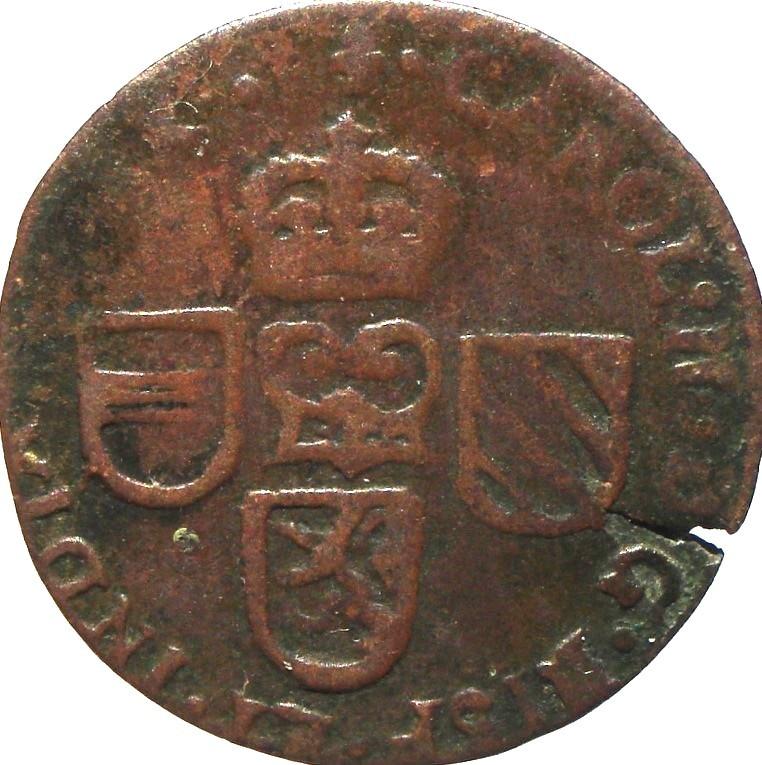 Spaanse Nederlanden - Vlaanderen - Brugge liard 1694, Ophalen of Verzenden, Vóór koninkrijk, Overige waardes, Losse munt
