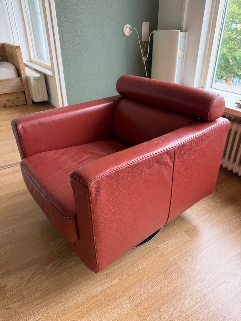 Draai stoel, Ophalen, Gebruikt, Minder dan 75 cm, Leer
