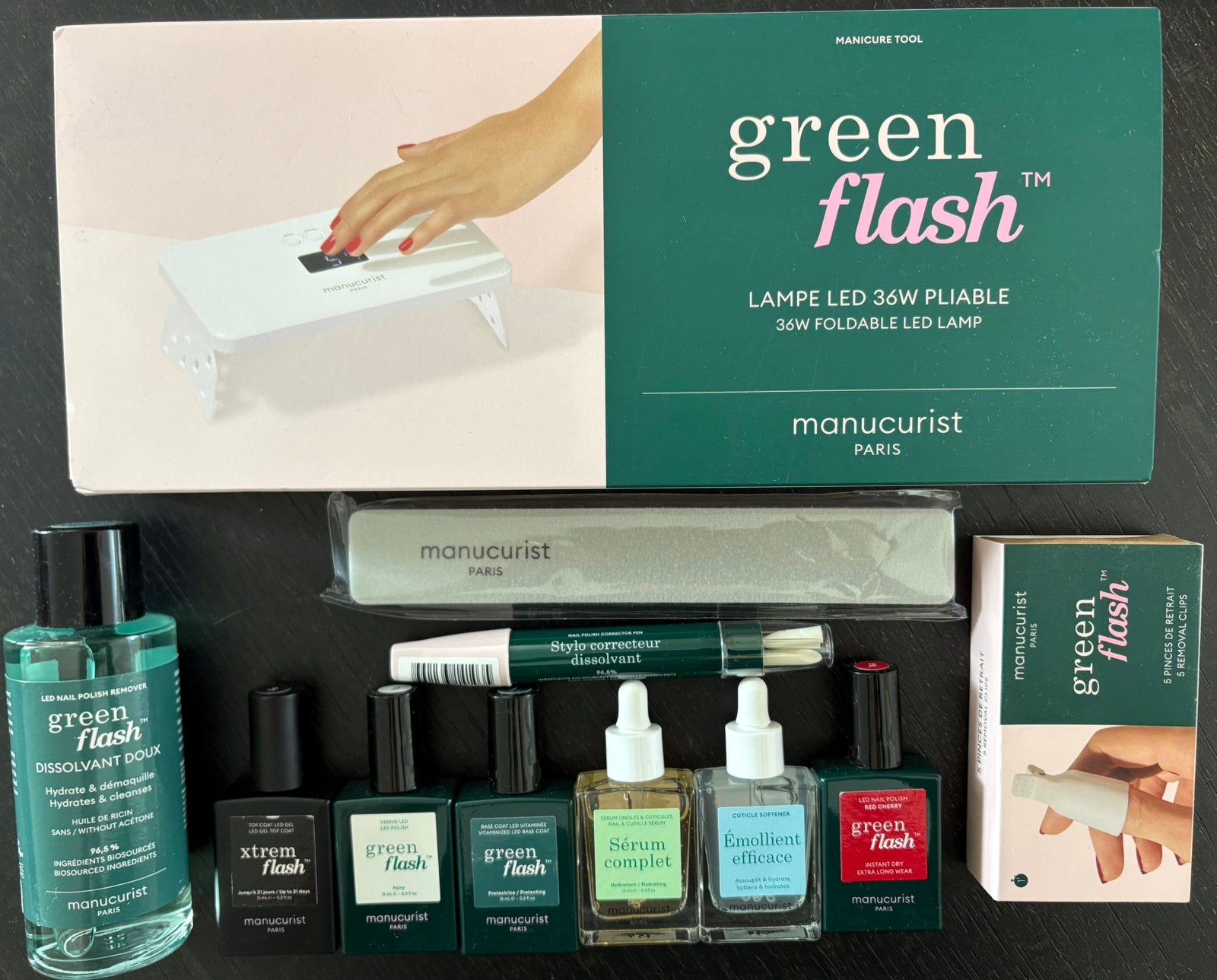 Nieuw! Manucurist Green Flash Manicure Set met LED Lamp, Verzenden, Nieuw