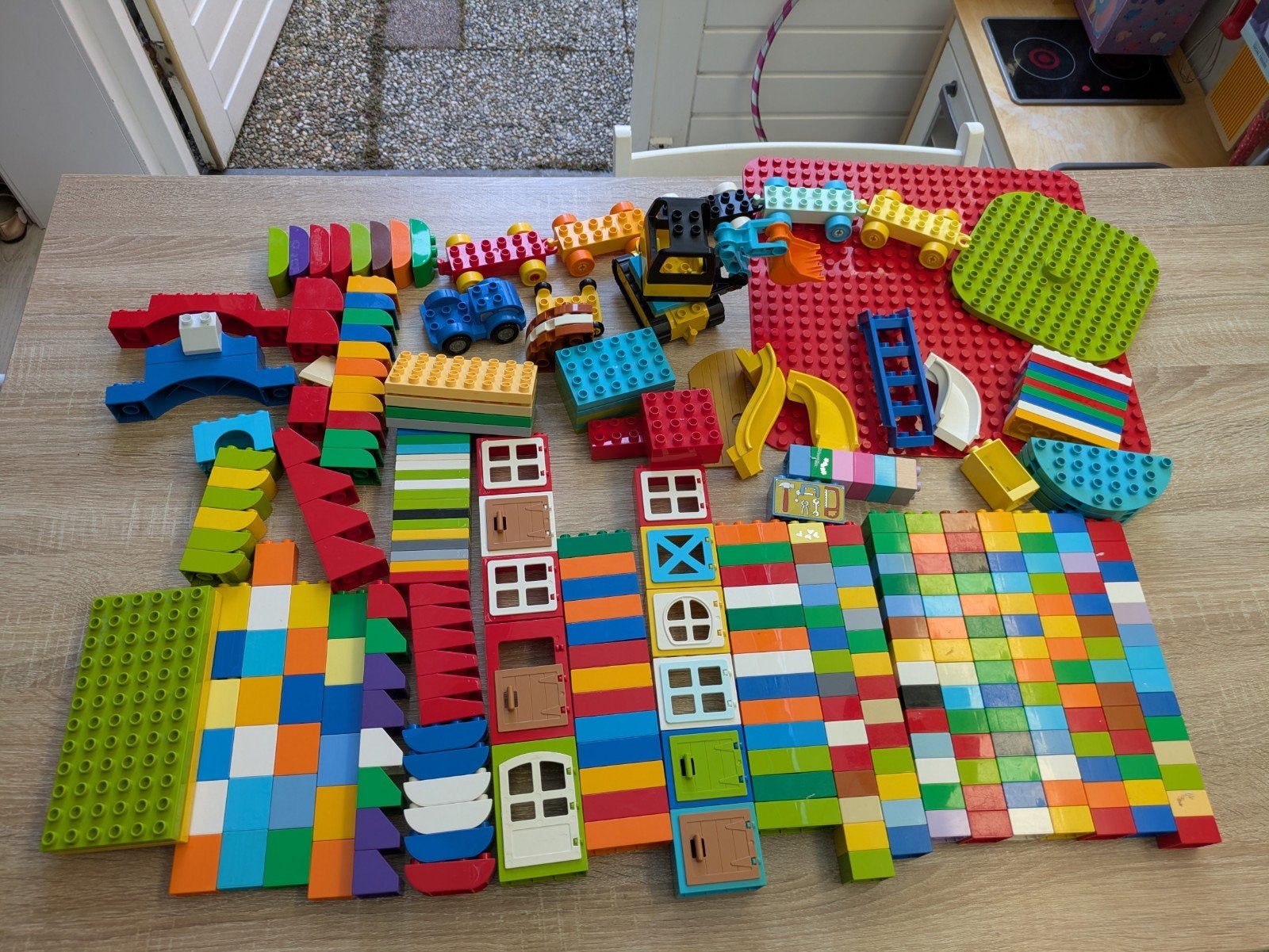 Grote LEGO DUPLO set – ca. 4 kg – veel blokken, voertuigen &, Ophalen, Gebruikt