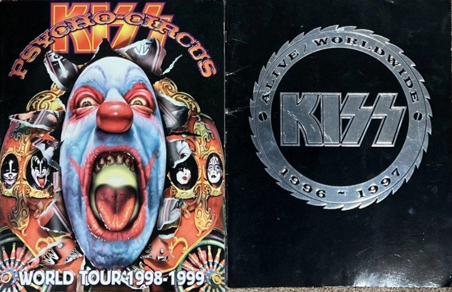 KISS Psycho Circus Tourbook 1998-1999 & Alive Worldwide 96, Ophalen of Verzenden, Gebruikt, Boek, Tijdschrift of Artikel