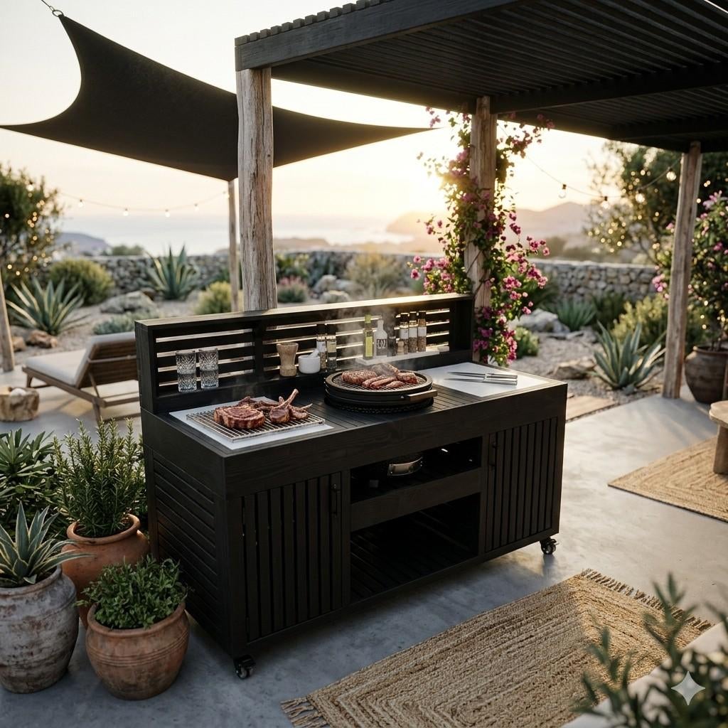 Luxe high-end buitenkeukens voor kamado, Tuin en Terras, Buitenkeukens, Ophalen of Verzenden, Nieuw, Houtskool