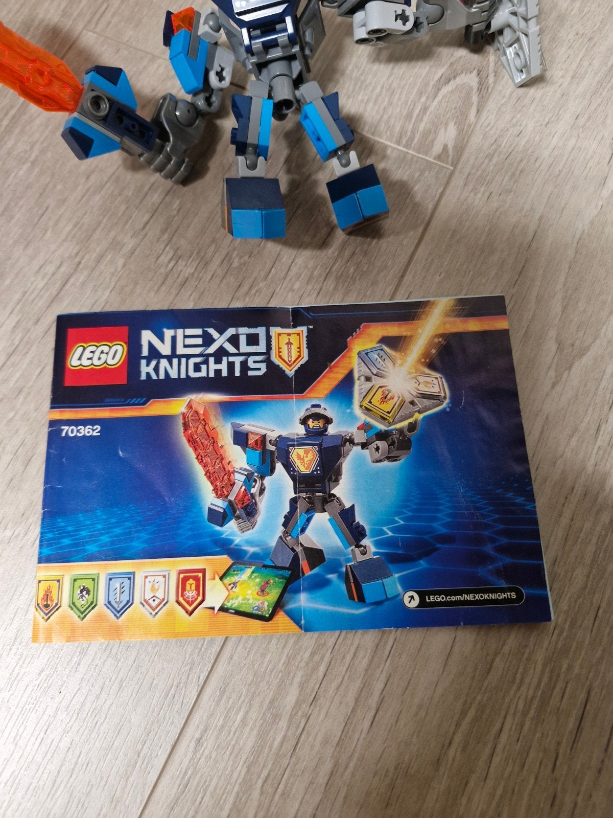 Lego Nexo Knights 70362 Battle Suit Clay met instructies, Lego, Inclusief instructies, Ophalen of Verzenden, Zo goed als nieuw