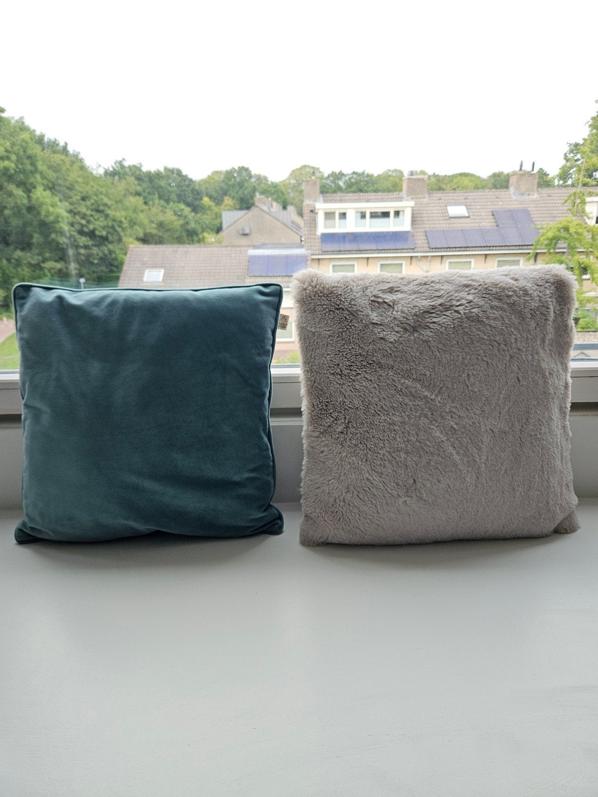 Dutch Decor sierkussens groen en wit, Ophalen, Vierkant, Zo goed als nieuw, Sierkussen