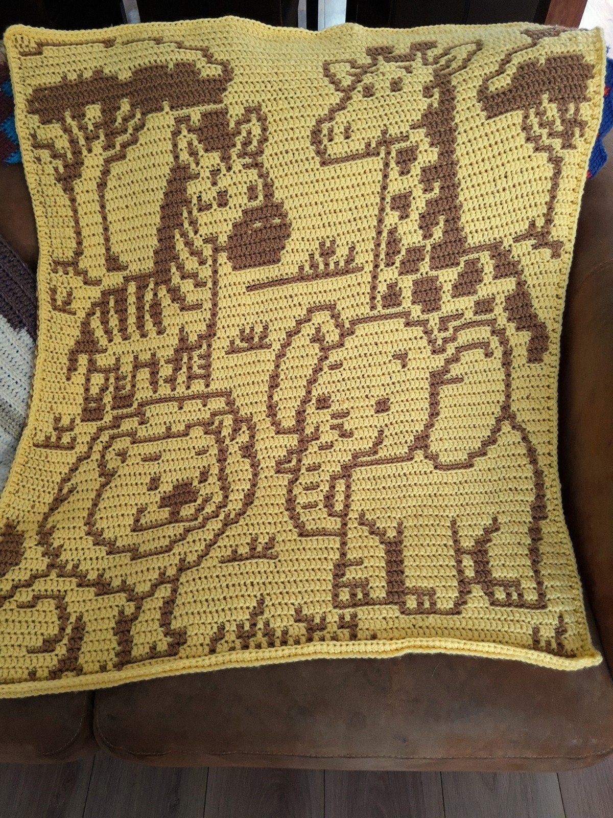 Zelf gehaakt baby dekentje 80 x 90 cm., Ophalen of Verzenden, Nieuw, Handgemaakt, Deken