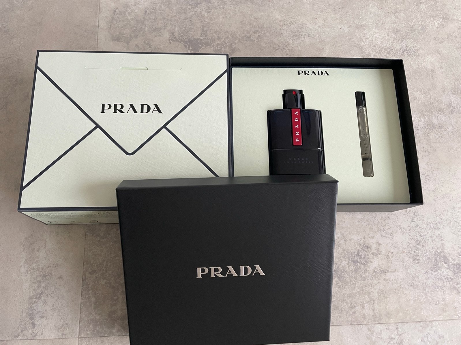 Prada Luna rossa ocean 100ml refillable & 10ml gift set, Ophalen of Verzenden, Nieuw