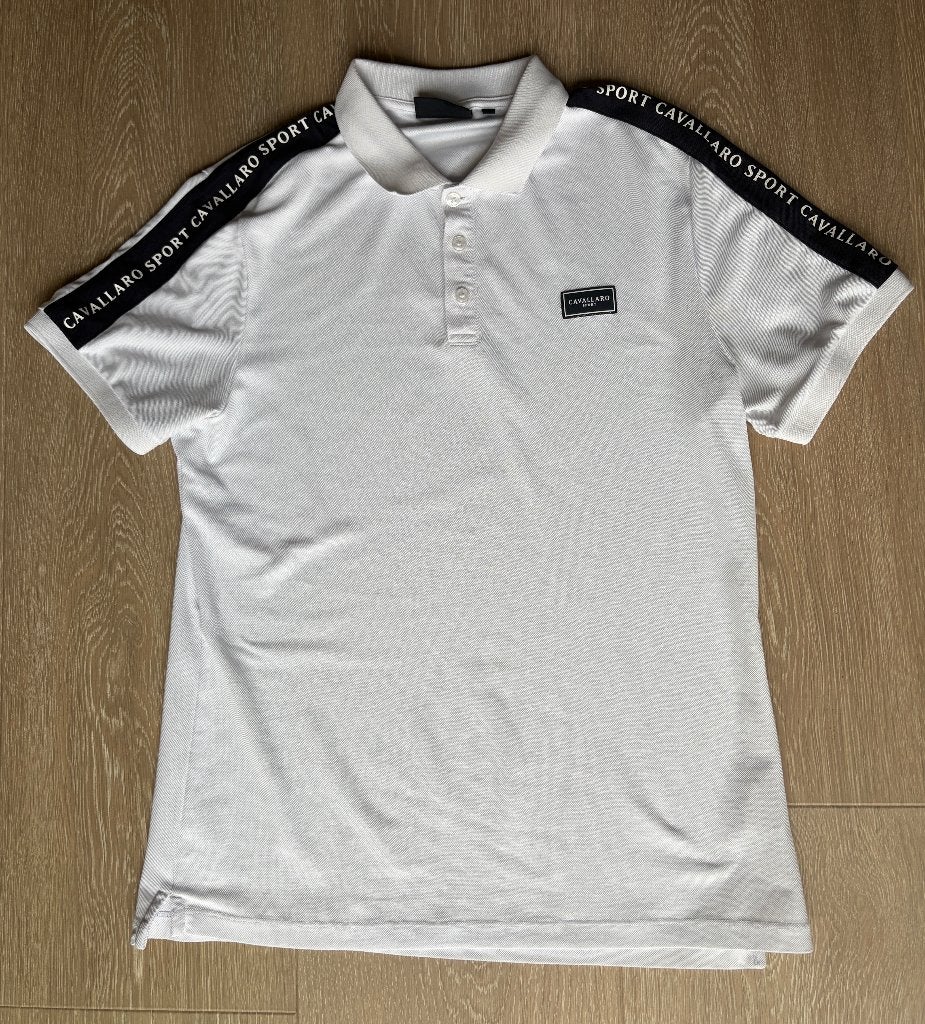 Cavallaro Napoli sport polo - Maat S, Kleding | Heren, Polo's, Verzenden, Wit, Zo goed als nieuw, Maat 46 (S) of kleiner