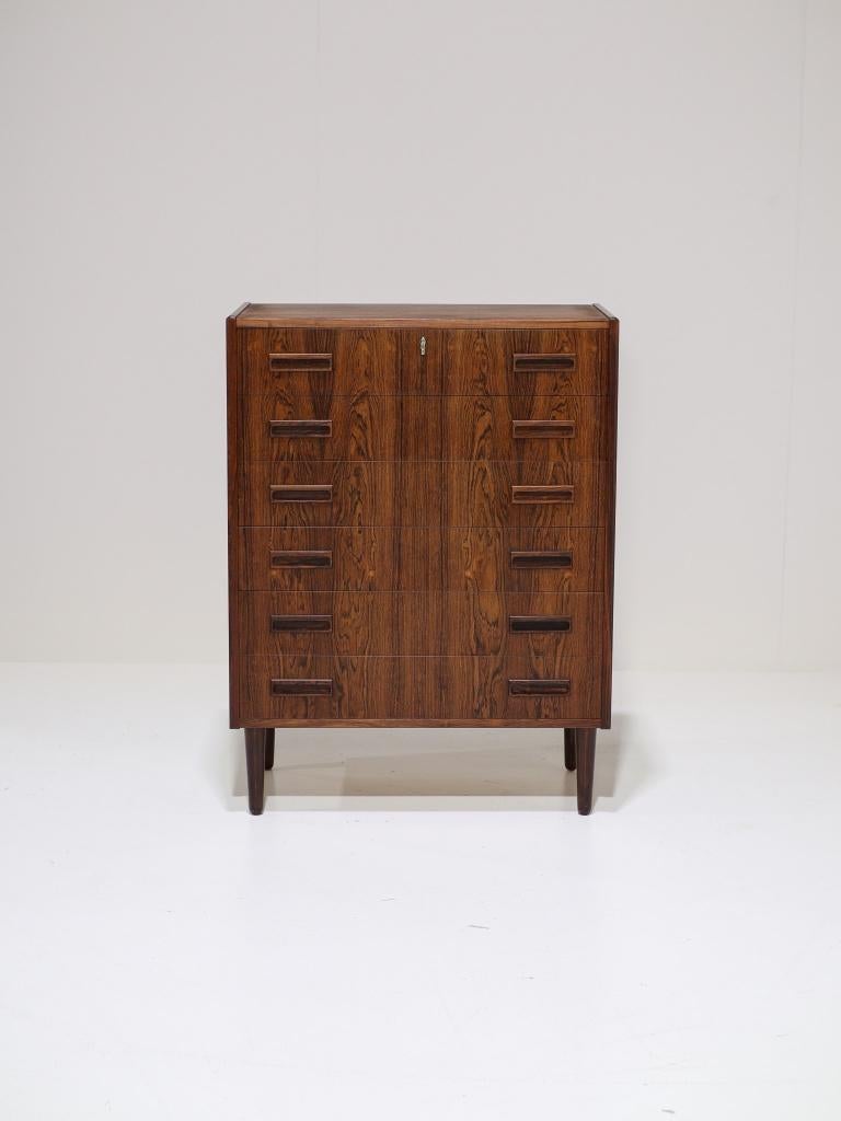Ladekast P. Westergaard palissander Deens vintage 1960s, Huis en Inrichting, Kasten | Ladekasten, Ophalen, 100 tot 150 cm, -, 50 tot 100 cm